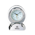 Oval Quartz Movement Alarm Clock with Sweep Second Hand